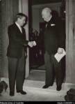 Churchill accepting the Nobel, according to the caption - his wife went to Sweden to pick it up!